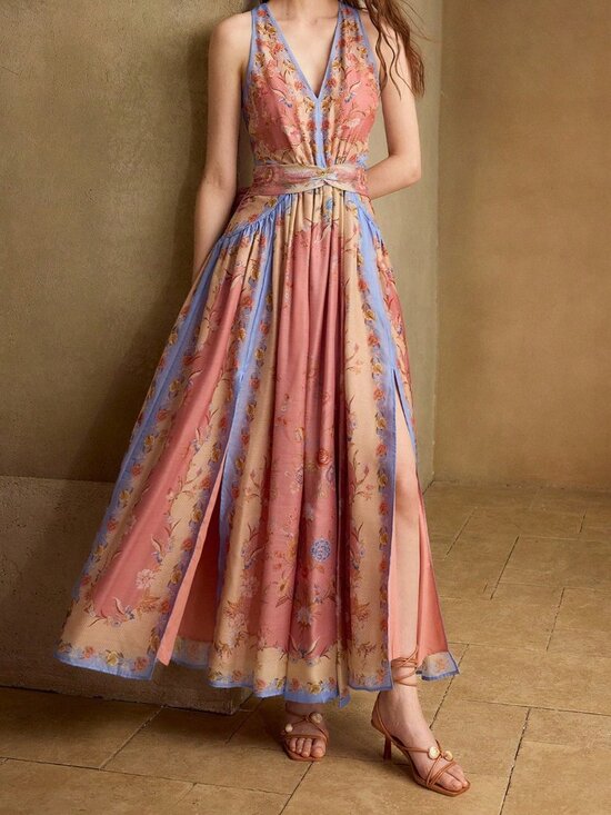 Dresses & Skirts - Multicolor Boho Women's Regular Fit Long Dress